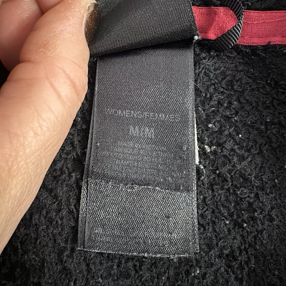 North Face Jacket Womens Medium Full Zip Long Sleeve Outdoors Zip Black Fleece - Picture 7 of 9